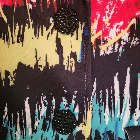 Berek Abstract Art Print Blazer Jacket Multicolor Women’s Medium NWT - Picture 5 of 8